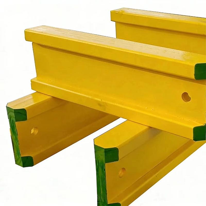 H20 timber beams showing green ends and optional system holes