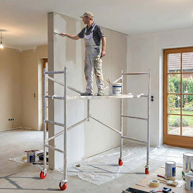 6ft Folding Baker Scaffold | Galvanized Rolling Tower