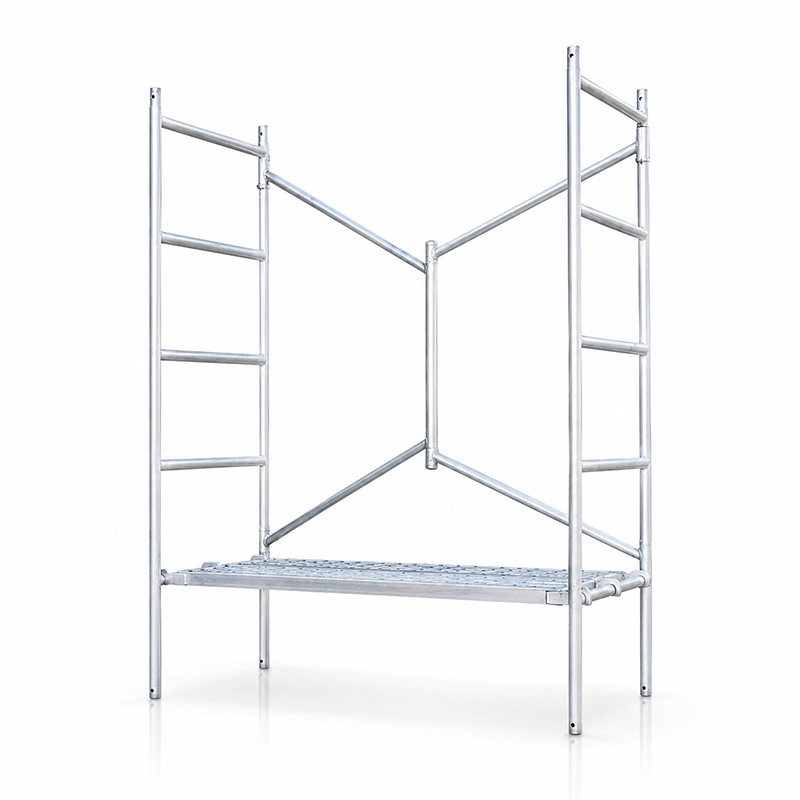 6ft Folding Baker Scaffold | Galvanized Rolling Tower