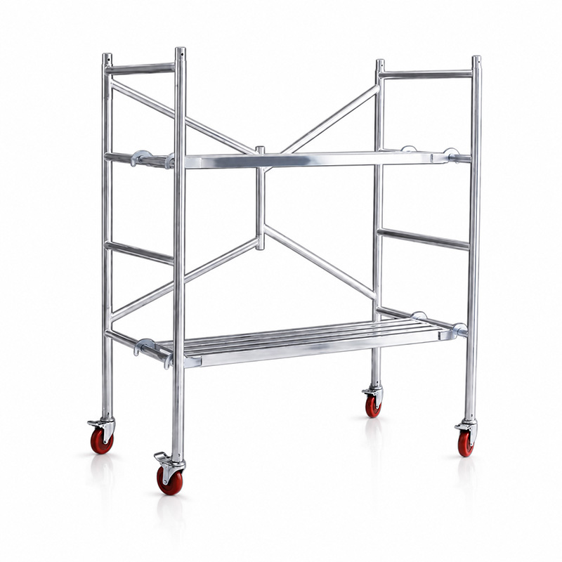 6ft Folding Baker Scaffold | Galvanized Rolling Tower
