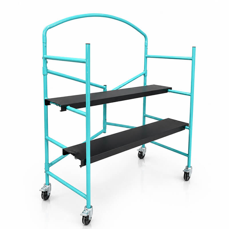 Foldable Mobile Scaffold | Q235 Steel Rolling Scaffold with Brake Casters
