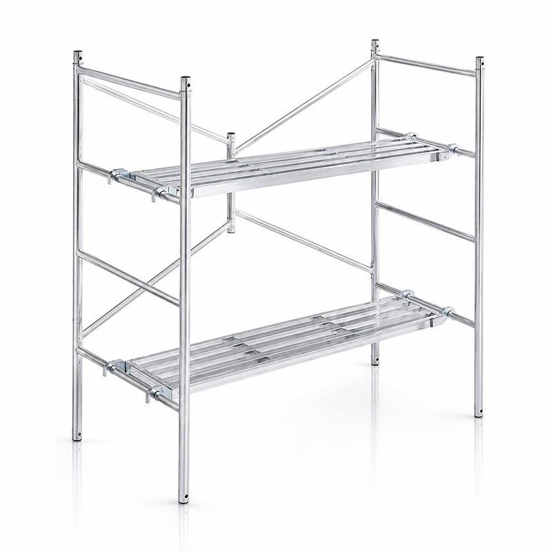 6ft Folding Baker Scaffold | Galvanized Rolling Tower