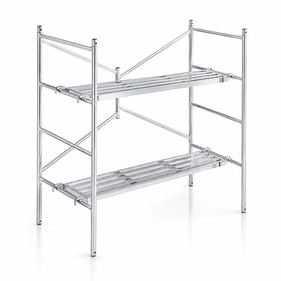6ft Folding Baker Scaffold | Galvanized Rolling Tower